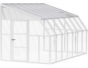 Véranda en aluminium blanc et polycarbonate Sun Room II (11.5m²)