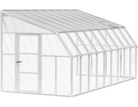 Véranda en aluminium blanc et polycarbonate Sun Room II (14.6m²)