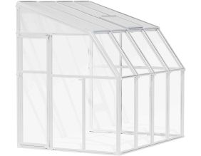 Véranda en aluminium blanc et polycarbonate Sun Room (5.3m²)