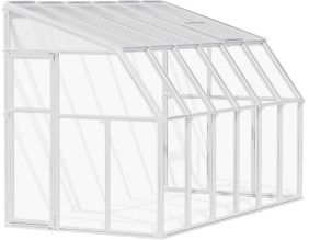 Véranda en aluminium blanc et polycarbonate Sun Room (7.7m²)