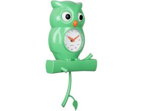 Wall Clock Owl Pendulum (Vert)