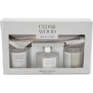 Coffret 2 bougies parfumée et diffuseur 50ml (Senteur Bois de cèdre )