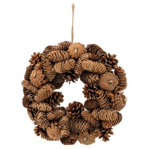 Couronne de Noël pomme de pin (Naturel)