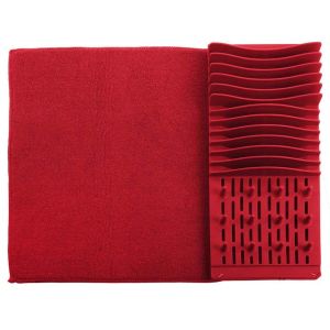 Tapis égouttoir à vaisselle en polypropylène (Rouge)