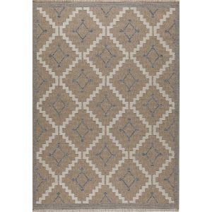 Tapis intérieur extérieur aspect jute bleu Tijuana 9041 (170 x 120 cm)