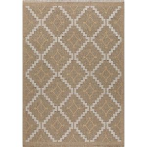 Tapis intérieur extérieur aspect jute jaune Tijuana 9041 (170 x 120 cm)