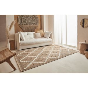 Tapis intérieur extérieur aspect jute marron Tijuana 9041 (230 x 160 cm)