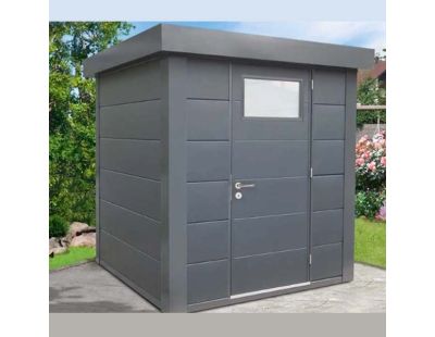 Abri de jardin moderne en acier porte simple 4,3 m² Eleganto 2121 (Anthracite)