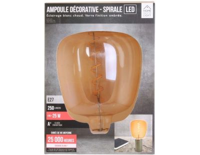 Ampoule carrée LED ambré 14 cm (Unitaire)