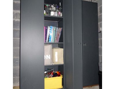 Armoire métallique anthracite Brico (Hauteur 72 cm)