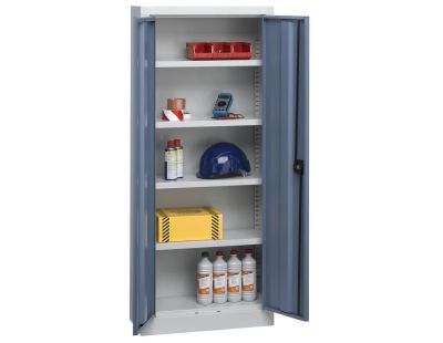 Armoire monobloc industrielle 120 x 53 x 198 cm (Gris et bleu)