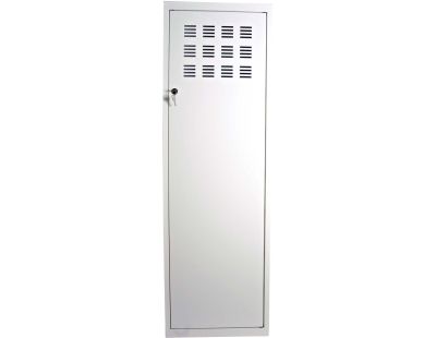 Armoire de rangement métal 1 porte (Blanc mat)