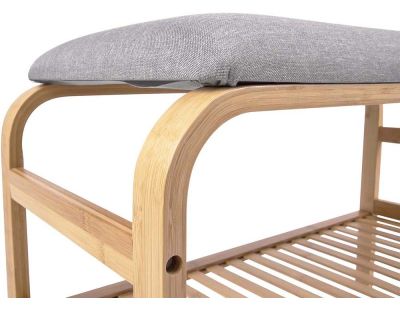 Banc en bambou avec coussin Fabric