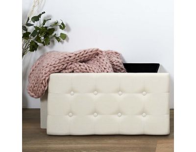 Banc coffre pliable Eleonor (Beige)