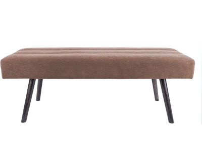 Banc design en velours et bois Explicit (Chocolat)