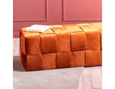 Banc en velours Weaved (Orange)