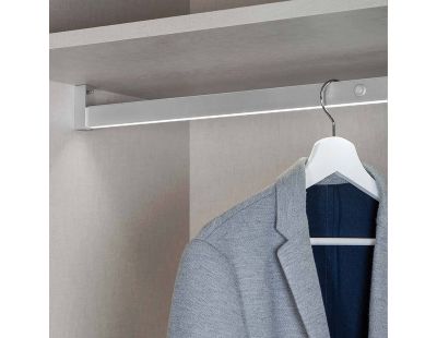 Barre de penderie pour armoire avec lumière led avec détecteur de mouvement Polux