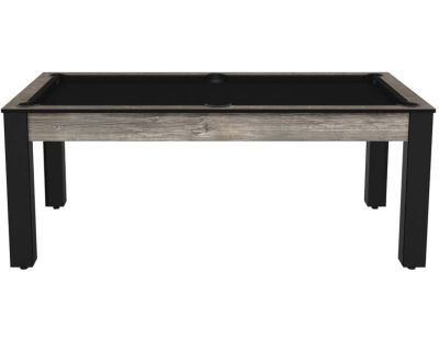 Billard convertible table 8 personnes Arizona (Industriel ; Noir (plateau) ; Noir grainé (pieds))