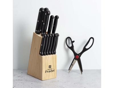 Bloc 11 couteaux et ciseaux de cuisine Pradel