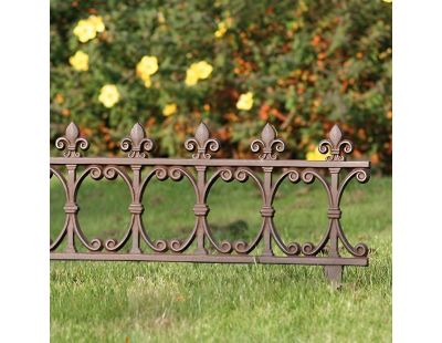 Bordure de jardin en fonte Fleur de lys