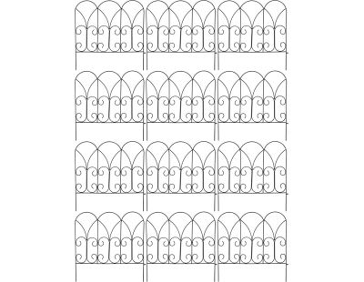 Bordure de jardin métal volutes (Lot de 12)