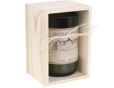 Bougie senteur bois de Santal en coffret oenologie (Château vin rouge)