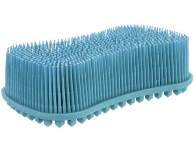 Brosse éponge flexible en silicone (Bleu)