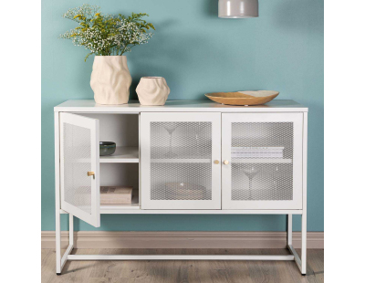 Buffet 3 portes en acier Malla (Blanc)