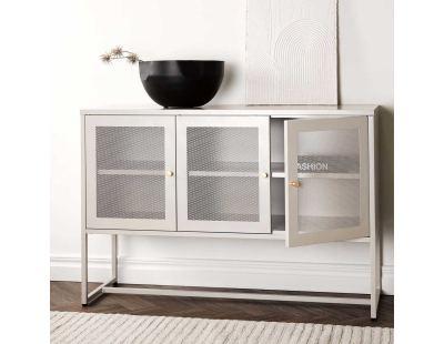 Buffet 3 portes en acier Malla (Beige)