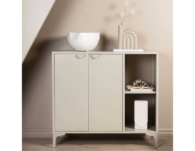 Buffet 2 portes 2 cases Piring (Beige)