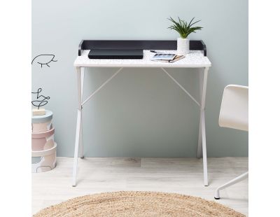 Bureau en métal et MDF Terrazzo (Gris)