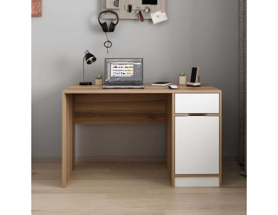 Bureau avec tiroir et placard Elina (Blanc)