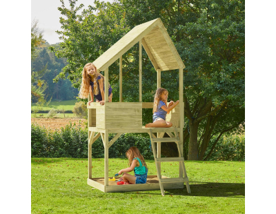 Cabane enfant sur pilotis avec bac à sable Lookout (Sans glissière)