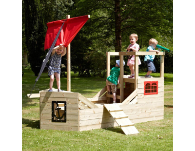 Cabane bateau pirate Galleon en bois