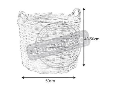 Maxi cache pot tressé en rotin poelet (Taille 1)