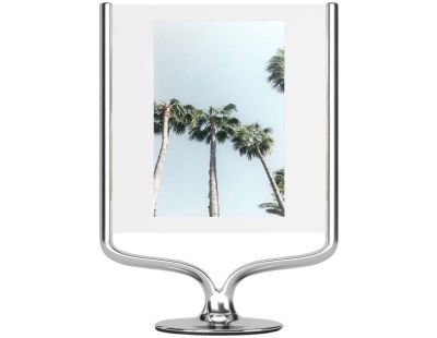 Cadre photo rotatif en aluminium Wishbone (Chrome)