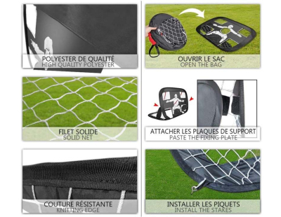 Cage de foot pliable 2 en 1 Newbie 120 x 90 cm