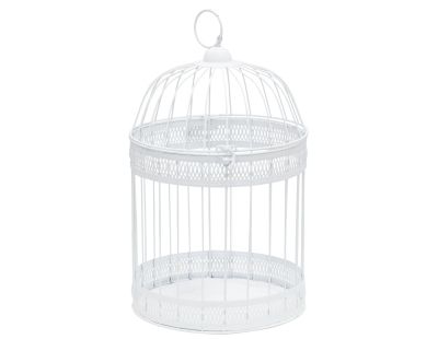 Cages en métal laqué blanc (Lot de 2)