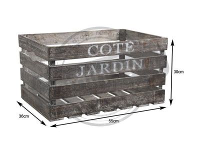 Caisse en bois Côté jardin (Longueur 55cm)