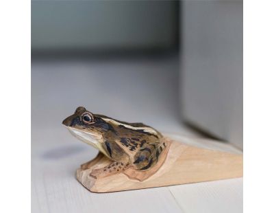 Cale-porte en bois sculpté à la main Animal (Grenouille des champs)