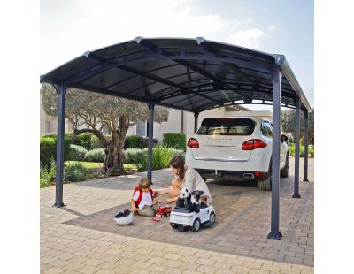 Carport en aluminium et polycarbonate Arcadia (6.49 x 3.59 m)