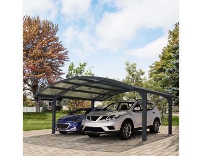 Carport en aluminium et polycarbonate Arizona Wave (4.95 x 5.78 m)