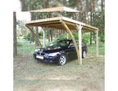 Carport en bois et panneaux ondulés 3x5 m Lido