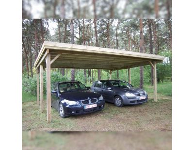 Carport double en bois Basic (6 x 5 m)