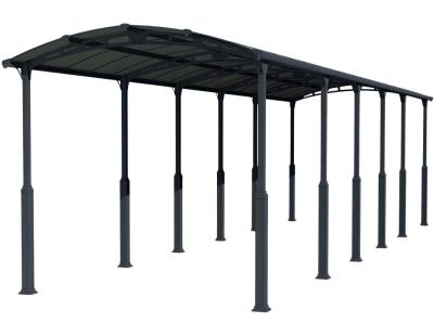 Carport spécial camping-car en aluminium et polycarbonate Alpine (12.9 x 3.59 m)