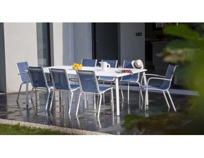 Chaise aluminium textilène Linea (Lot de 2) (Jeans)