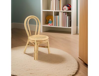 Chaise enfant en rotin naturel et cannage Bogiwo