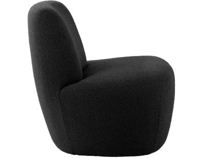 Chaise lounge en tissu bouclette Ada (Noir)