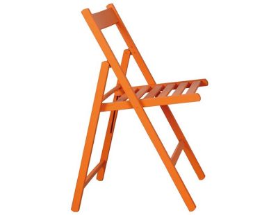 Chaise pliante en bois (Orange)