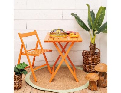 Chaise pliante en bois (Orange)